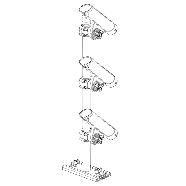 Scotty 333 Track Mounted Rod Tree - Rodmaster II Rod Holders [0333]