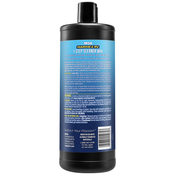 Meguiar's #50 Boat/RV Cleaner Wax - Liquid 32oz [M5032]