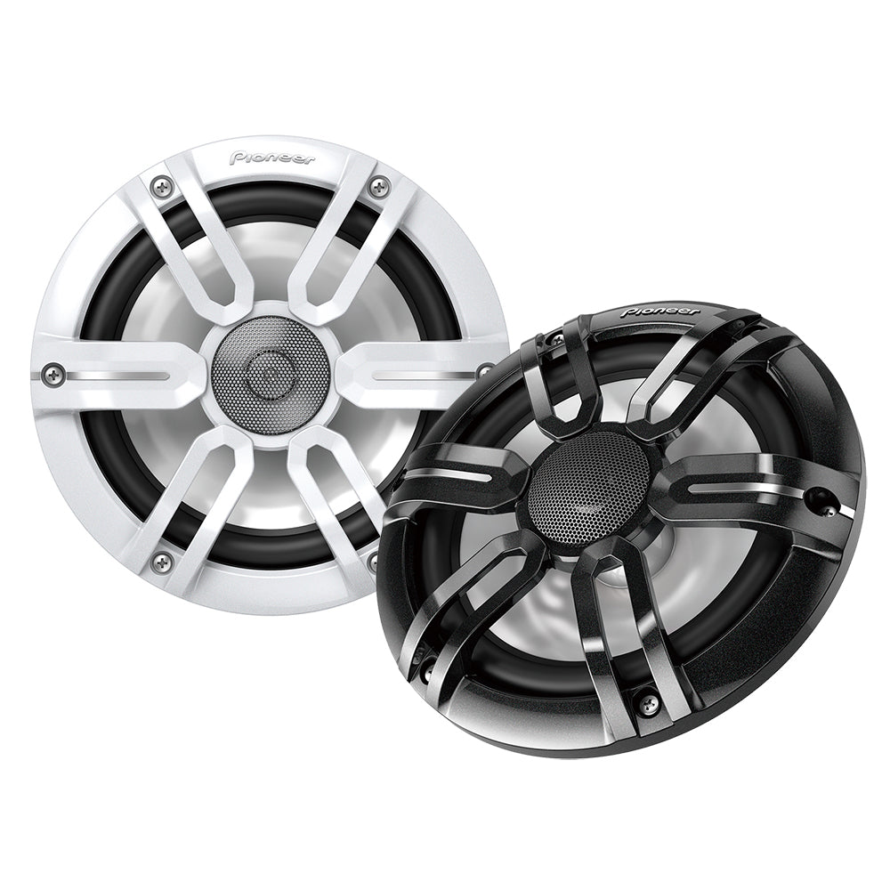 Pioneer 7.7" ME-Series Speakers - Black  White Sport Grille Covers - 250W