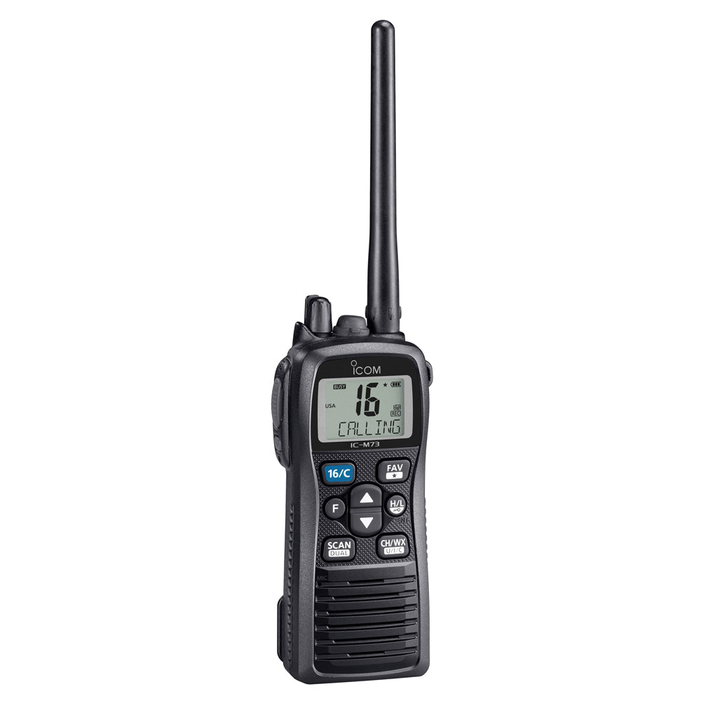 Icom M73 PLUS Handheld VHF Marine Radio w/Active Noise Cancelling  Voice Recording - 6W [M73 PLUS 71]