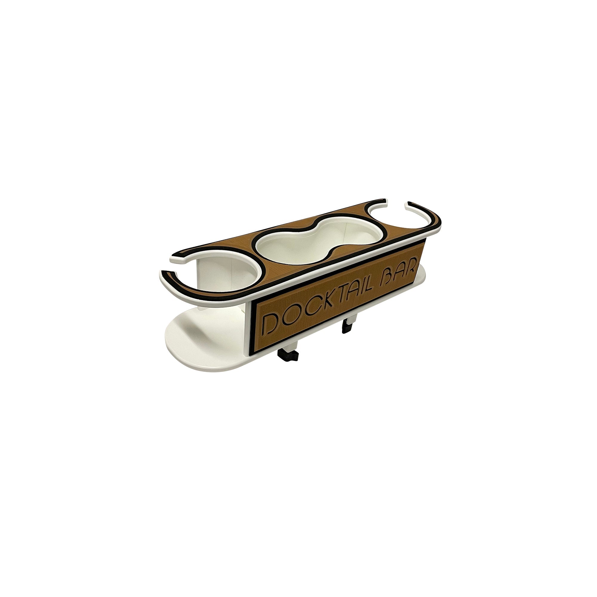 Docktail Bar Pontoon Boat Cup Holder Caddy - Multiple Colors Available with SeaDek Kit Option