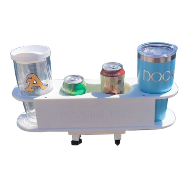 Docktail Bar Pontoon Boat Cup Holder Caddy - Multiple Colors Available with SeaDek Kit Option