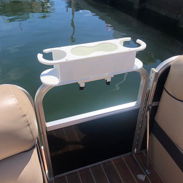 Docktail Bar Pontoon Boat Cup Holder Caddy - Multiple Colors Available with SeaDek Kit Option