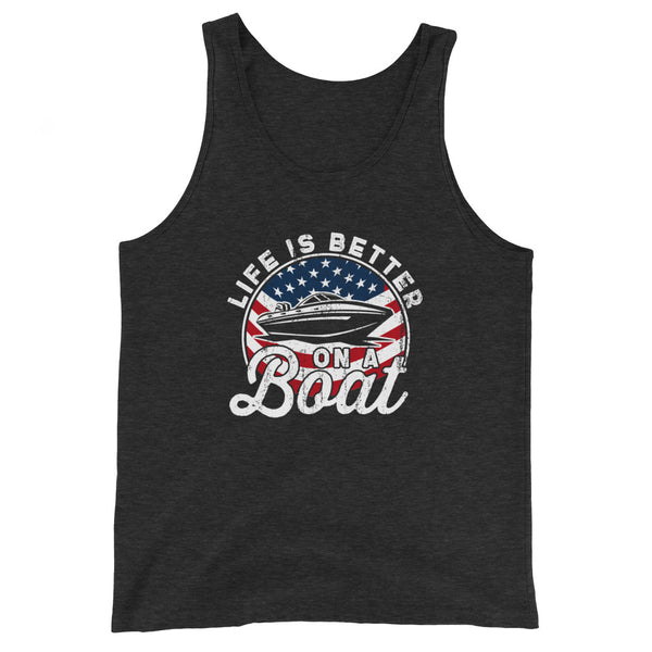 Life if Better on a Boat Premium Tank Top