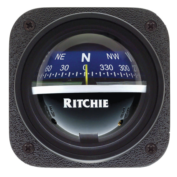 Ritchie V-537B Explorer Compass - Bulkhead Mount - Blue Dial [V-537B]