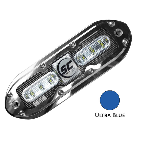Shadow-Caster SCM-6 LED Underwater Light w/20' Cable - 316 SS Housing - Ultra Blue [SCM-6-UB-20]