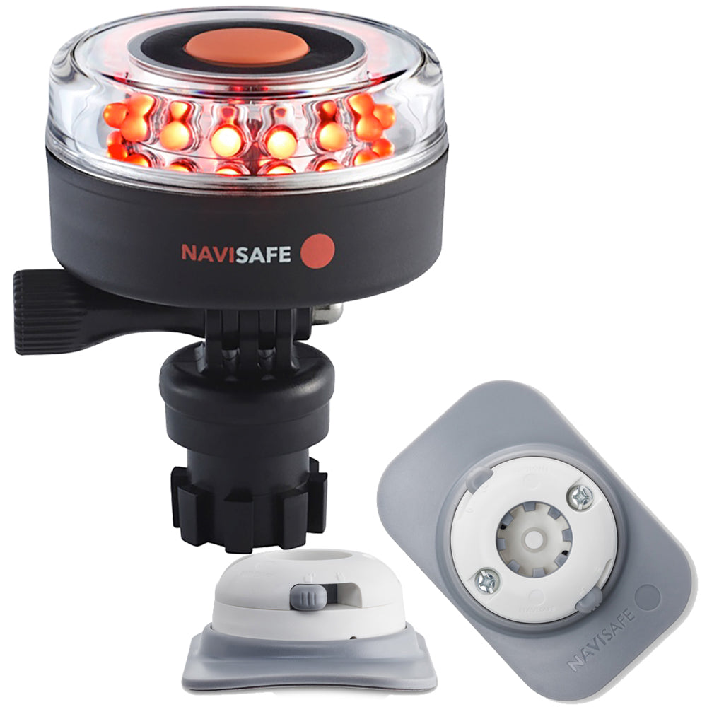 Navisafe Navilight All RED 360 2NM w/Navimount Base  RIB Mount - White