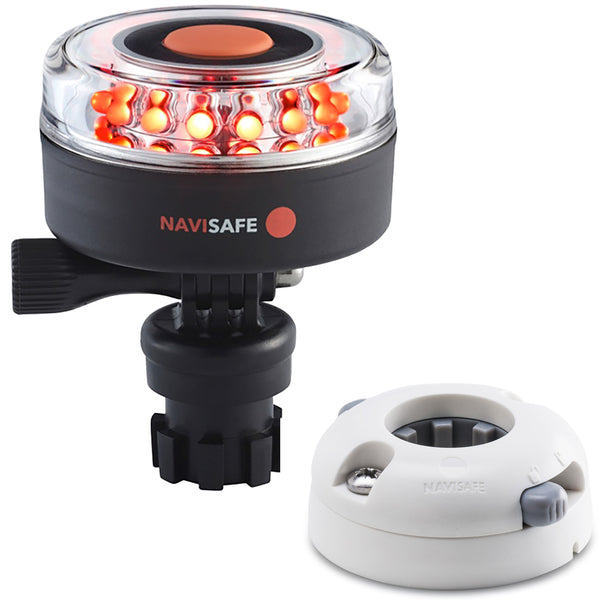 Navisafe Navilight All RED 360 2NM w/Navimount Base  Horizontal Mount - White