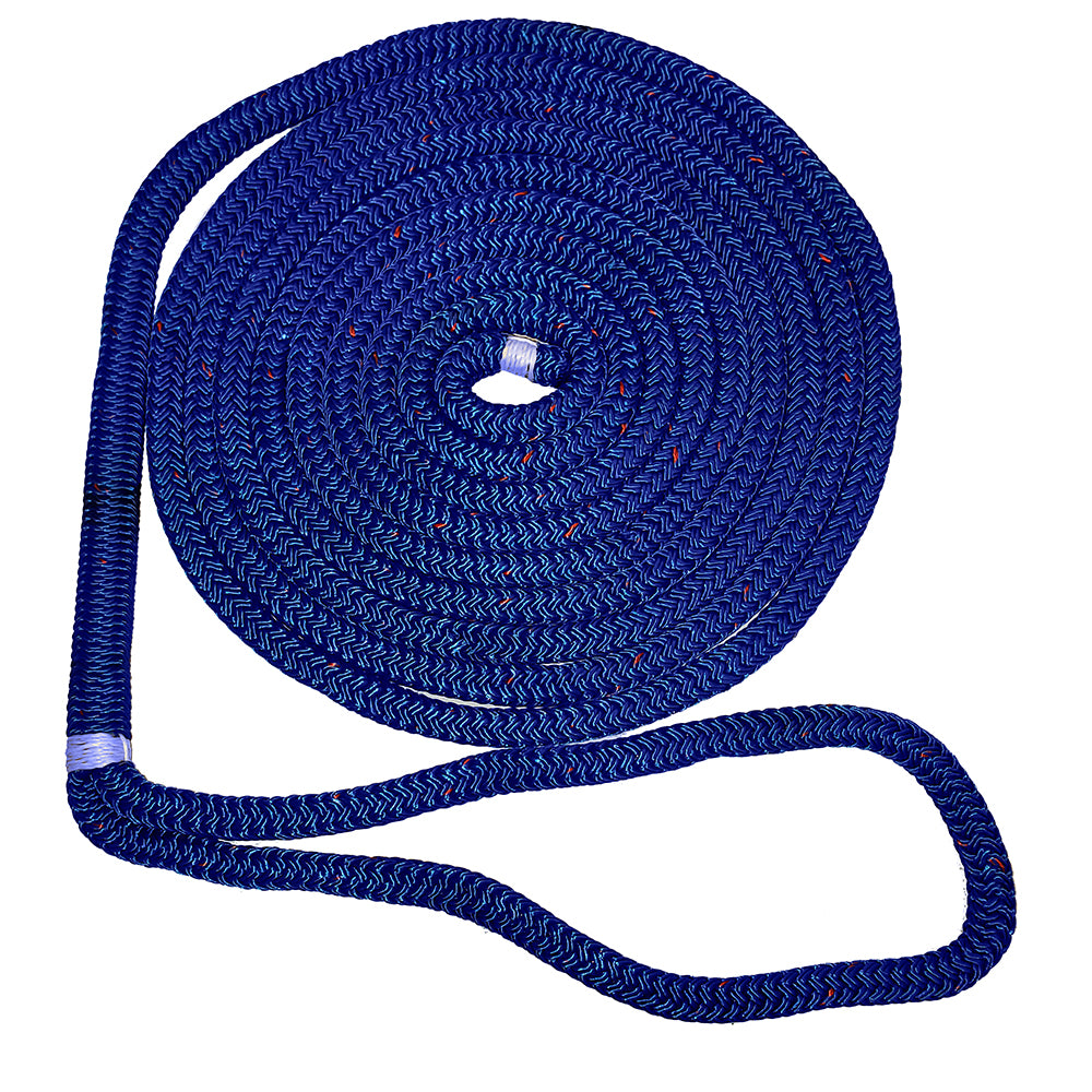 New England Ropes 3/4" Double Braid Dock Line - Blue w/Tracer - 35 [C5053-24-00035]