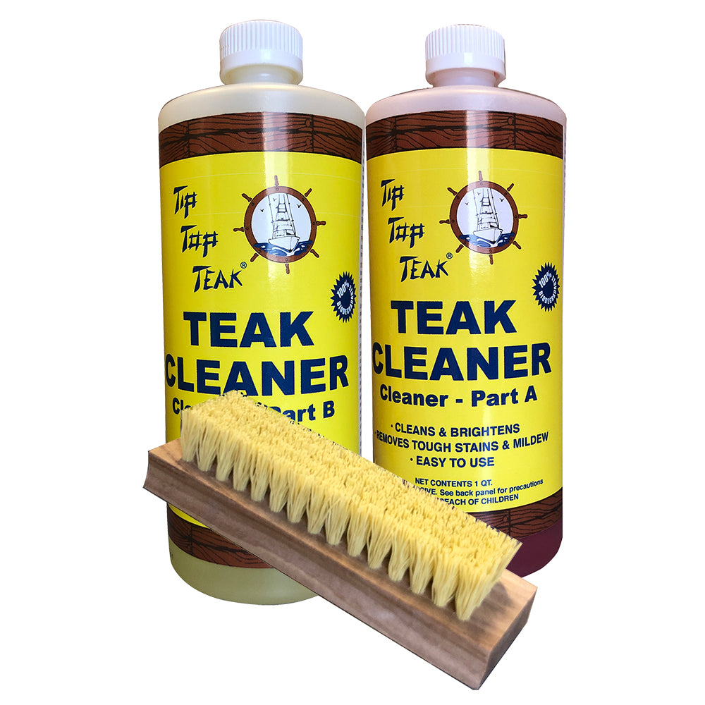 Tip Top Teak Cleaner Kit Part A  Part B w/Brush