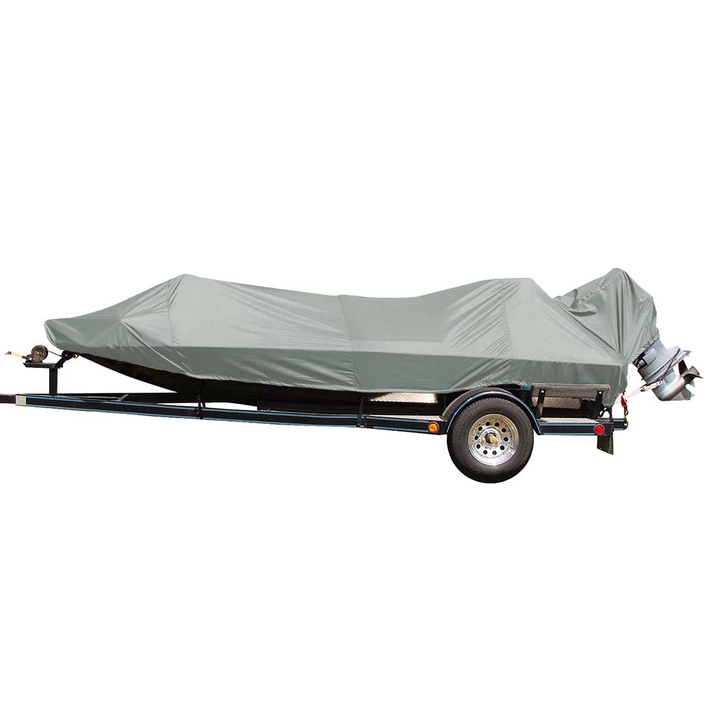 Carver Poly-Flex II Extra Wide Series Styled-to-Fit Boat Cover f/19.5 Jon Style Bass Boats - Grey