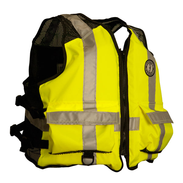 Mustang High Visibility Industrial Mesh Vest - Fluorescent Yellow/Green/Black - XL/Large