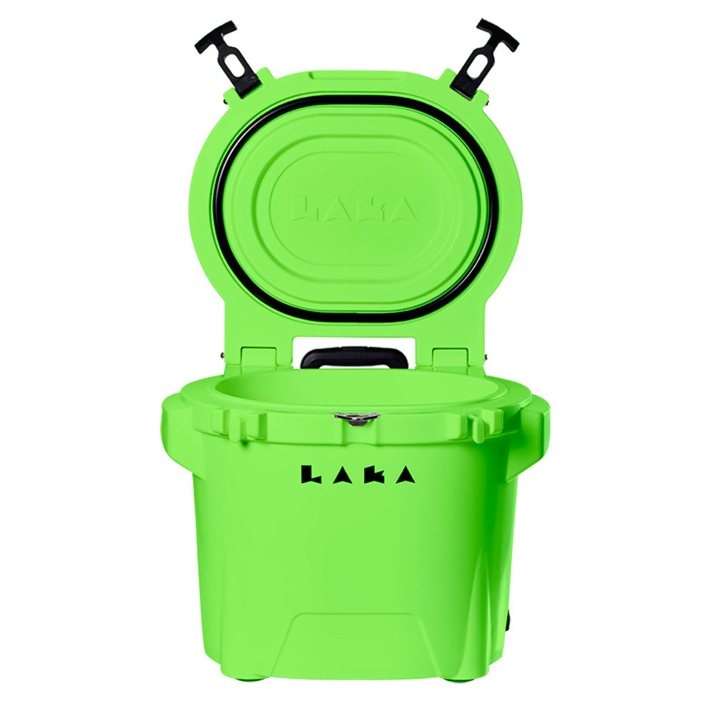 LAKA Coolers 30 Qt Cooler w/Telescoping Handle  Wheels - Lime Green